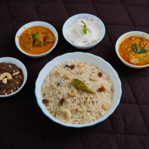 Ghee Rice with Kari Salna Dalcha